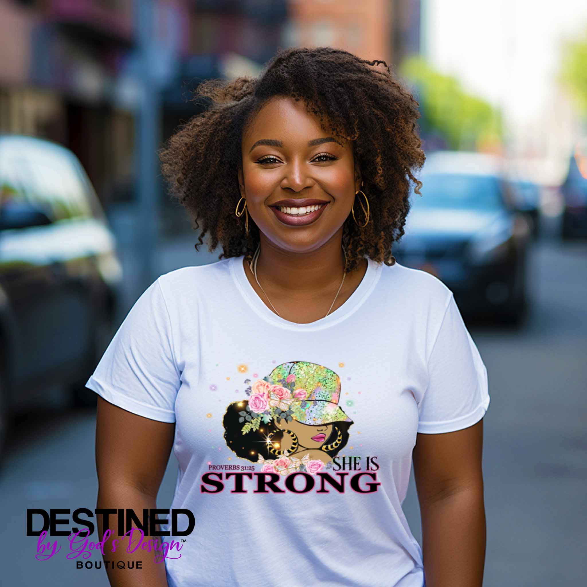 She Is Strong T-Shirt (white)